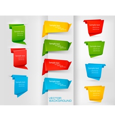 Abstract origami speech bubble vector image