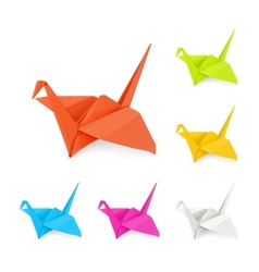 Origami cranes vector image