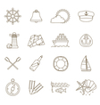 Nautical icons Nautical icons vector image