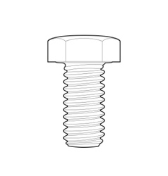 Outline bolt vector image