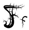 Spiked creeping alphabet vector image