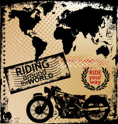 Riding around the world vector image