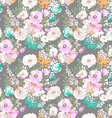 Soft flowers seamless background vector image