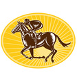 Horse racing vector image