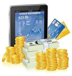 Financial Concept - Make Money on the Internet vector image