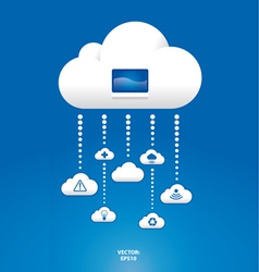 Cloud graph vector image
