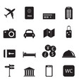 Travel and tourism icons vector image