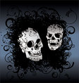Skull tattoo background vector image