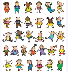 Happy kids vector image
