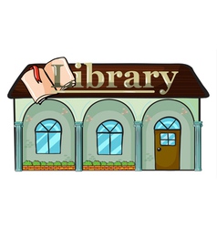A library vector image