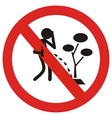 Dont pipi traffic sign vector image