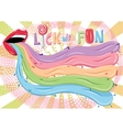 Conceptual funky with many tongues vector image