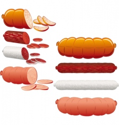 Sausage collection Sausage collection vector image