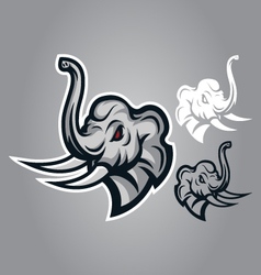 Elephant head sing logo vector image