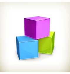 Toy cubes vector image