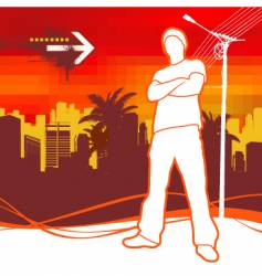 Cool young man vector image