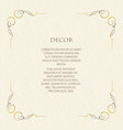 Decorative frame elegant element for vector image