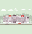 Cityscape with buildings and skypanoramic Cityscape with buildings and skypanoramic vector image