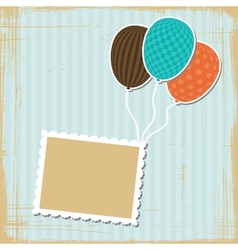 Retro Flying Balloons vector image