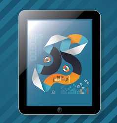 Elements info graphics ipad 02 vector image