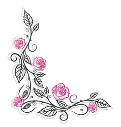 Roses vintage border Roses vintage border vector image