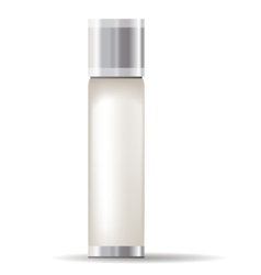 Cream container isolated vector image