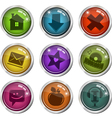 Glassy buttons for interface vector image