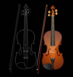Violin vector image