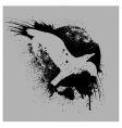 Grunge bird Grunge bird vector image