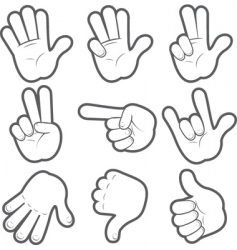 Cartoon hands vector image