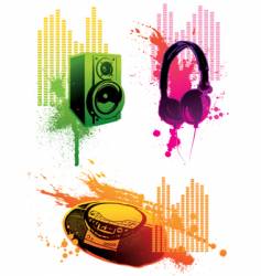Grunge loudspeaker vector image