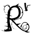 Spiked creeping alphabet vector image
