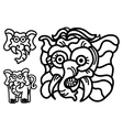 Elephant hand write emblem logo vector image