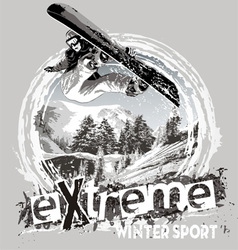 Winter sport snowboard vector image