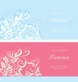 Invitation floral card vector image