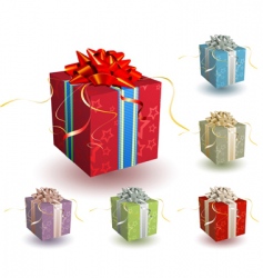 Present boxes vector image