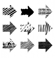 Grunge arrows vector image