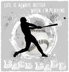 Playing baseball vector image