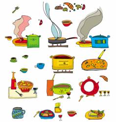 Colorful food vector image
