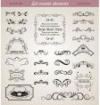 Set floral ornate design elements vector image