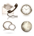 Business website icon set vector image