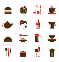 Food icons vector image