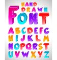 Hand drawn font vector image