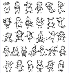 Happy kids vector image