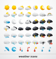 Weather icons vector image