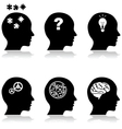 Heads thinking vector image