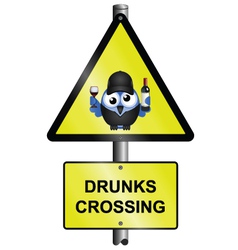 DRUNKS CROSSING vector image