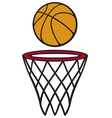 Basketball hoop and ball vector image