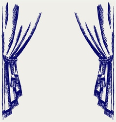 Theater curtain vector image