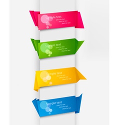 Set with five origami tags Set with five origami tags vector image